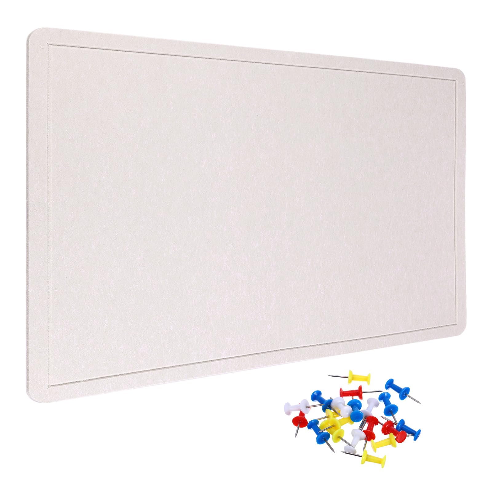 YOKIVE Felt Bulletin Board, 60 x 31.5 -Inch Foldable Decorative Pin Board Self Adhesive Felt Cork Board with 20 Pushpins, Great for Wall, Photo Display, Paste Note, Schedule(Light Camel)
