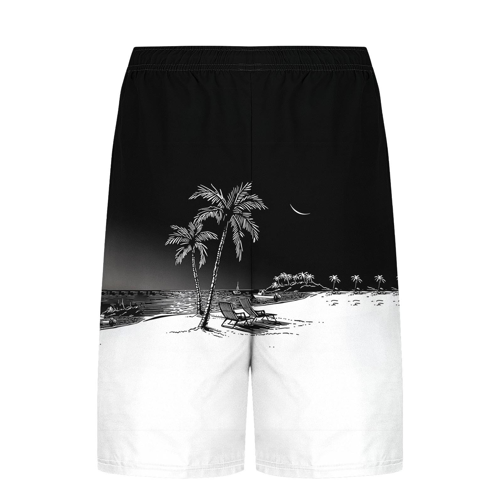 Mens Tie Dye Swim Shorts with Compression Liner 2 in 1 Swimming Shorts Lightweight Bathing Beach Shorts with Pockets - 3