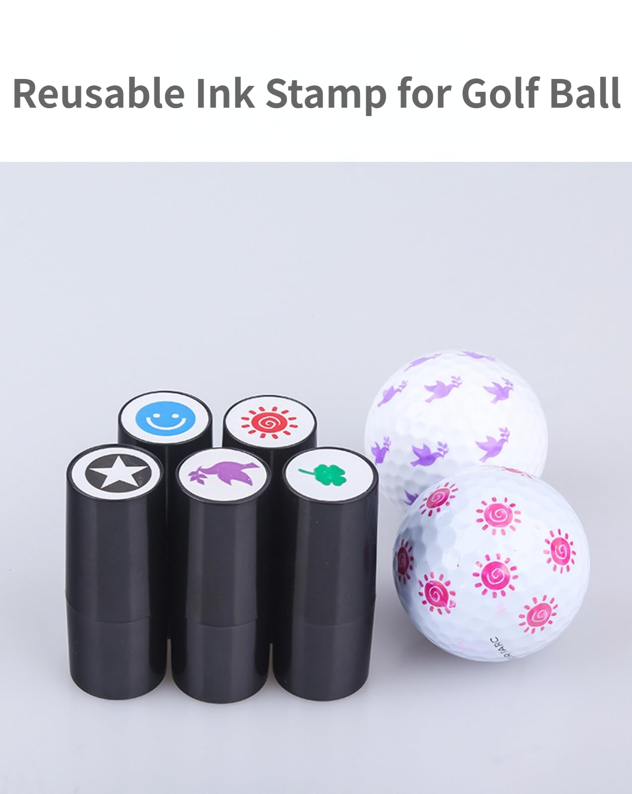 Sello de pelota de golf personalizado con monograma reutilizable para golfistas