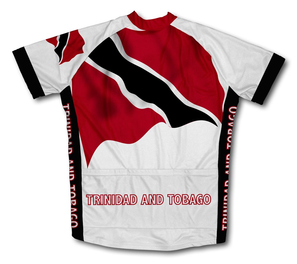 Trinidad and Tobago Flag Short Sleeve Cycling Jersey for Men - Size 4XL