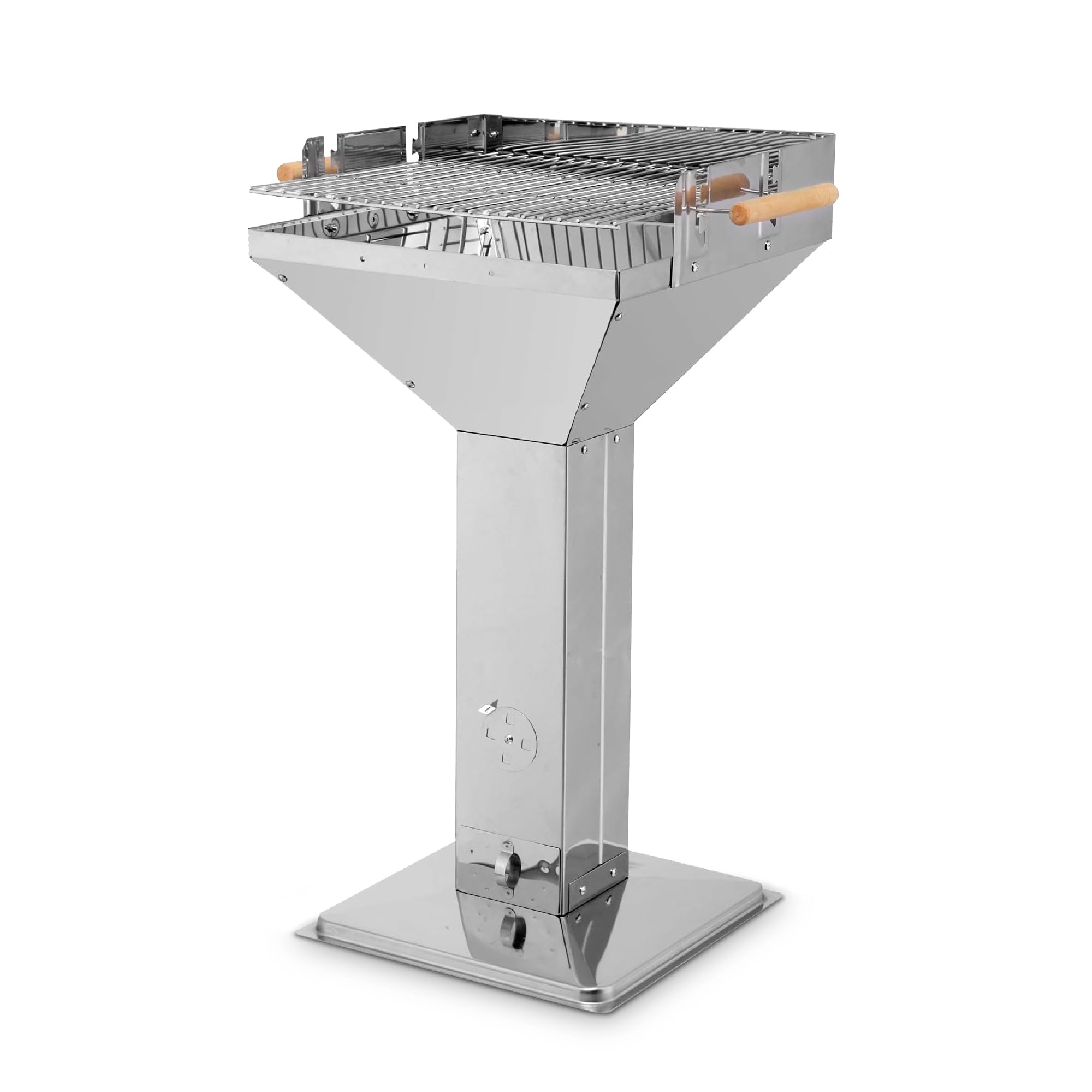 tepro Grill na węgiel drzewny Vista (grill kolumnowy), stal nierdzewna, system wentylacji, wygodna wysokość robocza (ok. 86-90 cm), wymiary ok. 63 x 48 x 91 cm