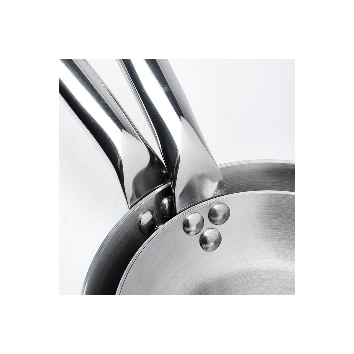 De Buyer - Poêle à frire en inox 3 couches ALCHIMY - 20 cm - Fabriquée en France, Maîtrise de la Cuisson, Inox 18/10, Tous Feux + Four, Finition Poli Brossé