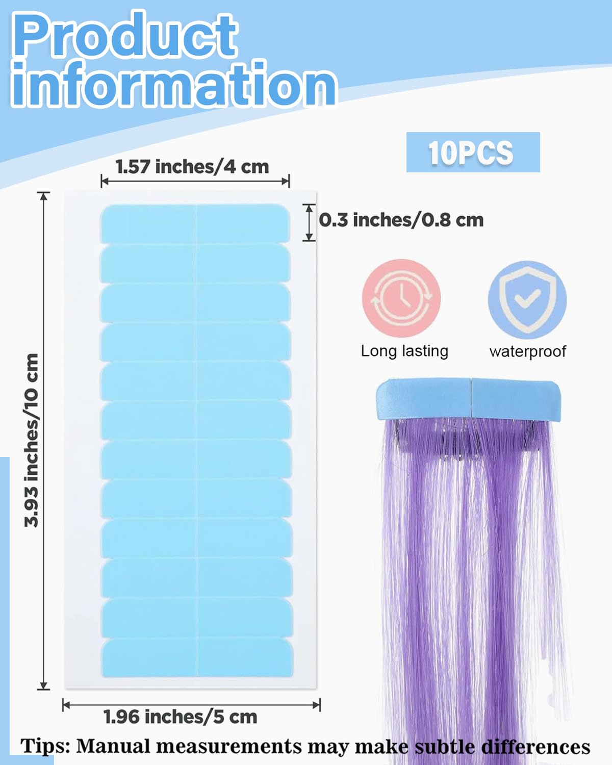 120pcs Cinta Adhesiva para el Cabello, Cinta Adhesiva de Extensión de Pelo, Adhesivo Tape para Extensiones Cabello y Trama Cabello, Invisible Doble Cara Cinta Repuesto Peluca Impermeable