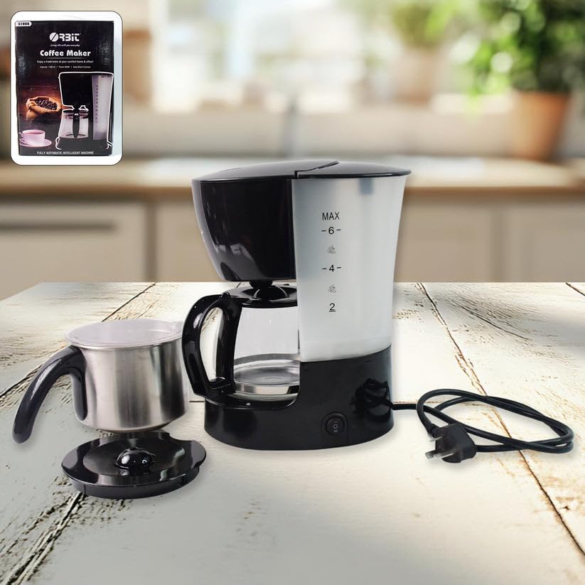 Image of Automatic Drip Coffee Maker 800W with 1200ML Capacity, Electric Coffee Brewing Machine for Home and Office Use