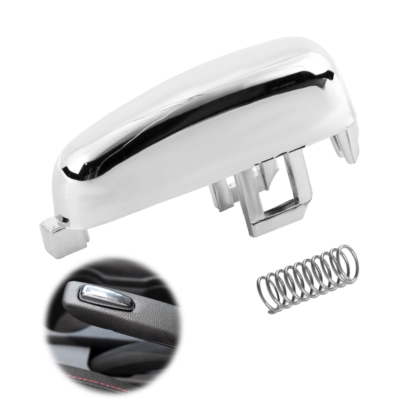 Pulsante di Freno a Mano in Lega di Alluminio per Vauxhall Opel Mokka 2012-2018,Pulsante Freno a Mano, Tasto Freno a Mano,Freno A Mano Pulsante Interruttore di Ricambio, Include Molla di Ricambio