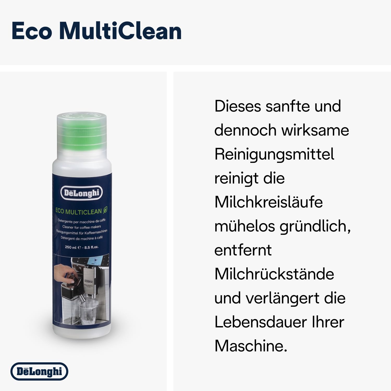 De'Longhi Original CoffeeCareKit DLSC306 -Pflegeset für Kaffeemaschinen & Kaffeevollautomaten,enthält 1 x 200 ml EcoDecalk,1x 250 ml EcoMultiClean,1x Wasserfilter,1x Mikrofasertuch,1 x Wasserhärtetest