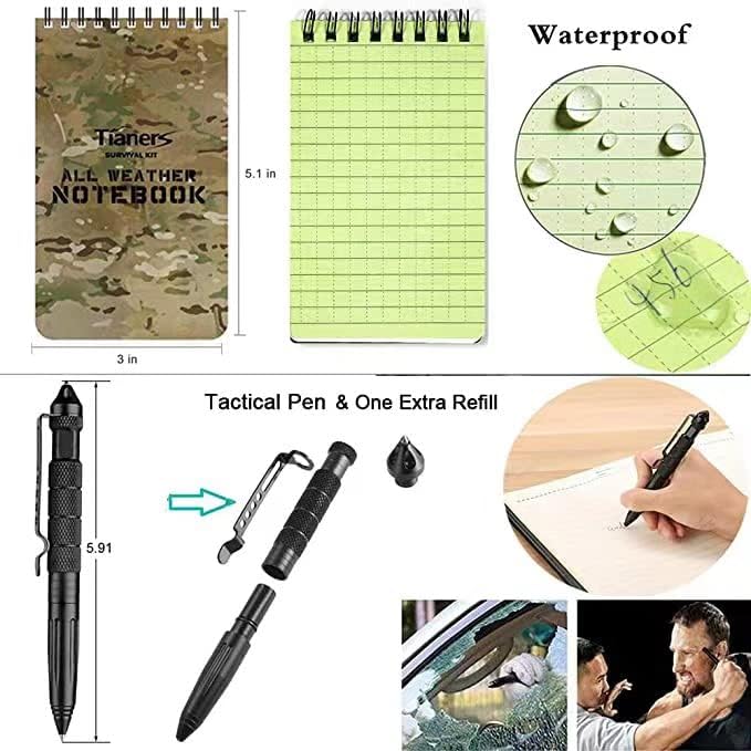 Gifts for Men Husband Dad Friend, Emergency Survival Kit 16 in 1, Upgrade Compact Survival Gear, Cool EDC Survival Tool for Cars, Camping, Hiking, Hunting, Fishing, Adventure Accessorie - Image 5