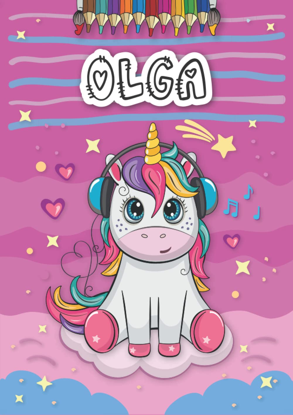Independently published Olga: Personalized Coloring Book for Olga | Theme: Unicorn | Birthday gift for girl, daughter ... | Ages: 4-8 | 25 unicorn designs with name Olga, Large size A4 (ca. 8.5 x 11 inches)
