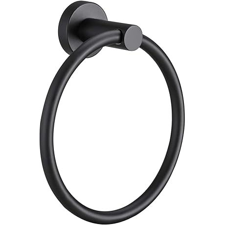 Pynsseu Matte Black Towel Ring: The Epitome of Sophisticated Organization