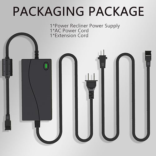 Miniatura 7 de Cable de alimentación universal de 29 V 2 A para silla reclinable, transformador de conmutación CACC, compatible con Lazy Boy, sofá, escritorio de