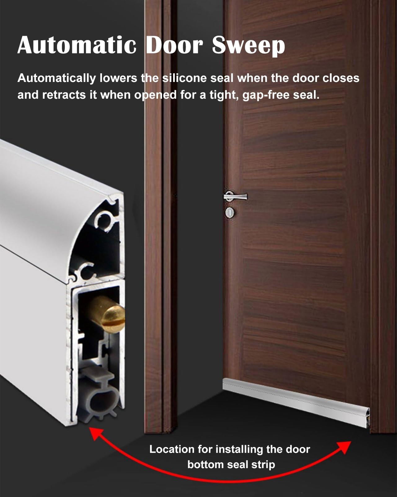 Paraspifferi Sottoporta Automatico Paraspiffero Automatico per Porta con Ferramenta