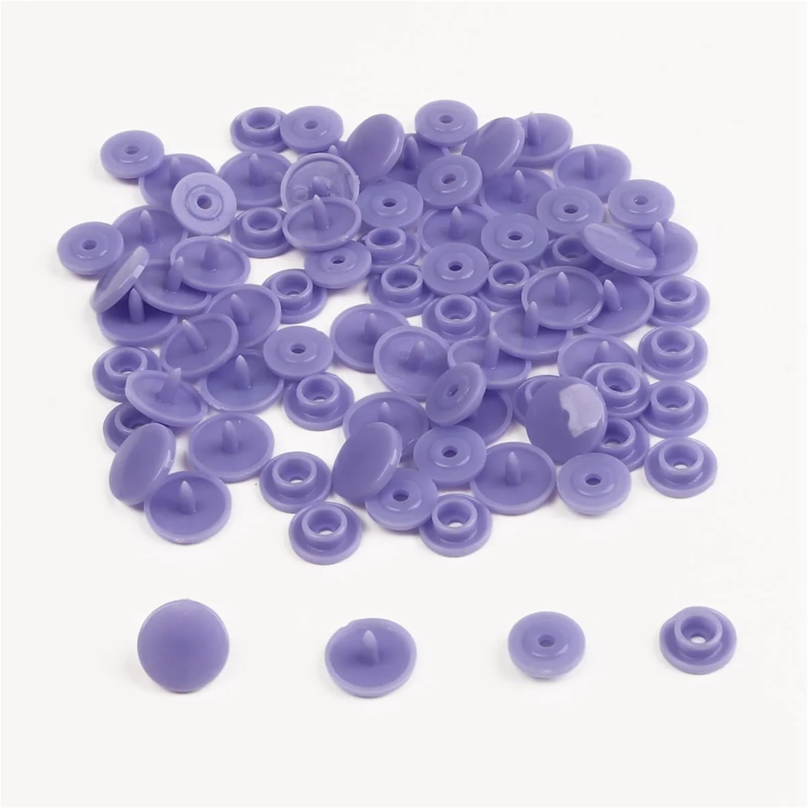T5 Plastic Snap Buttons 400 Sets Poppers Nylon Kit for Baby Dolls Clothes Sewing Accessories(Violet)