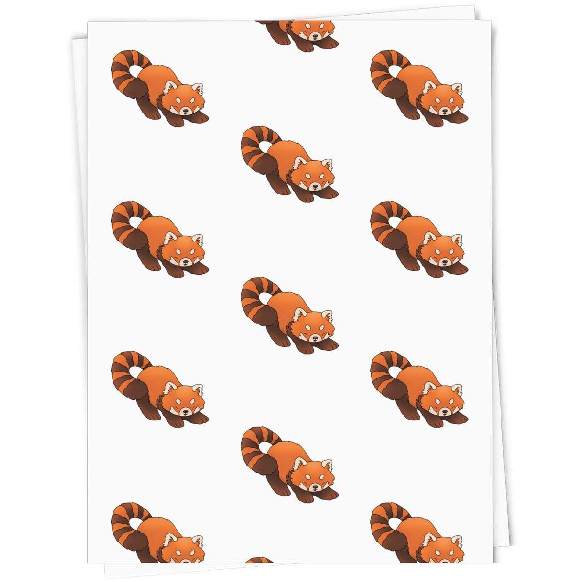 Azeeda 5 x A1 'Playful Red Panda' Gift Wrap/Wrapping Paper Sheets (GI00116203)