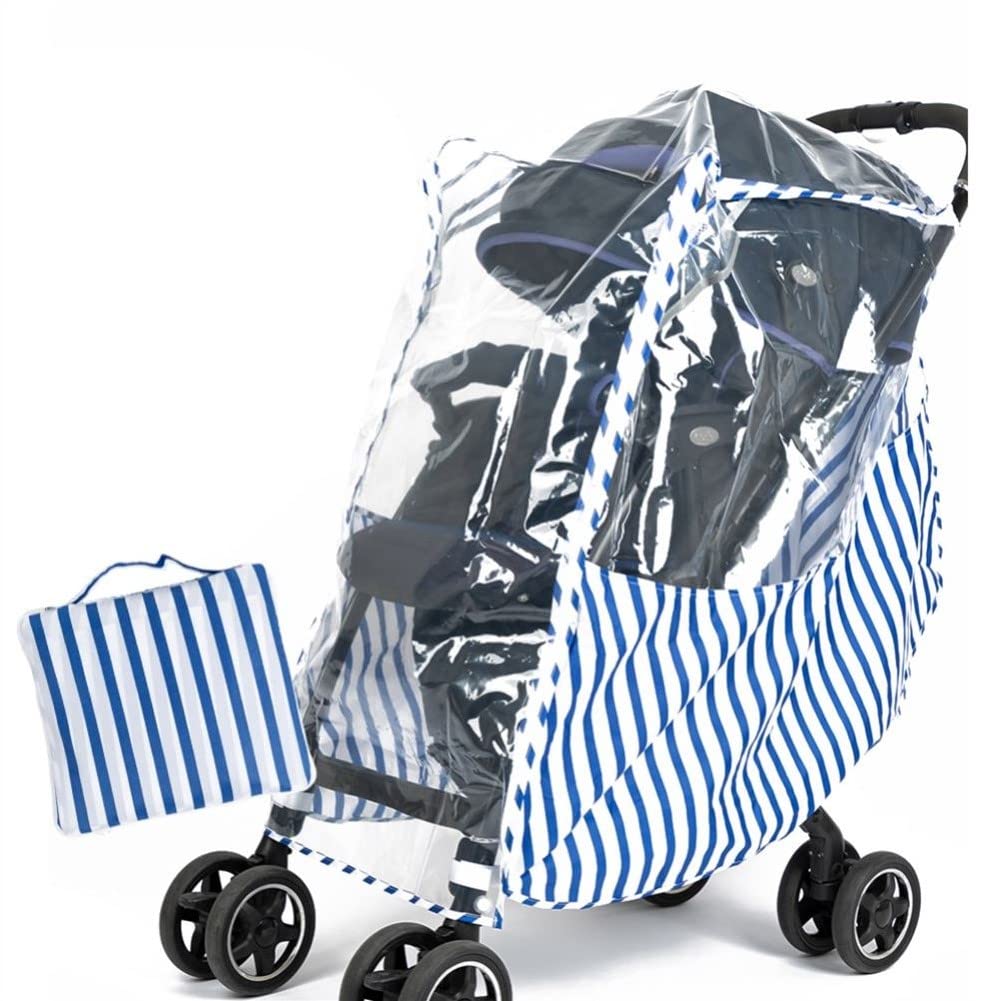 Ogawa 53265 Linedrops Stroller Cover, A-Shaped, B-Shaped, Buggy Type, Striped, Water-Repellent, Storage Bag Included, Reflective Tape Included