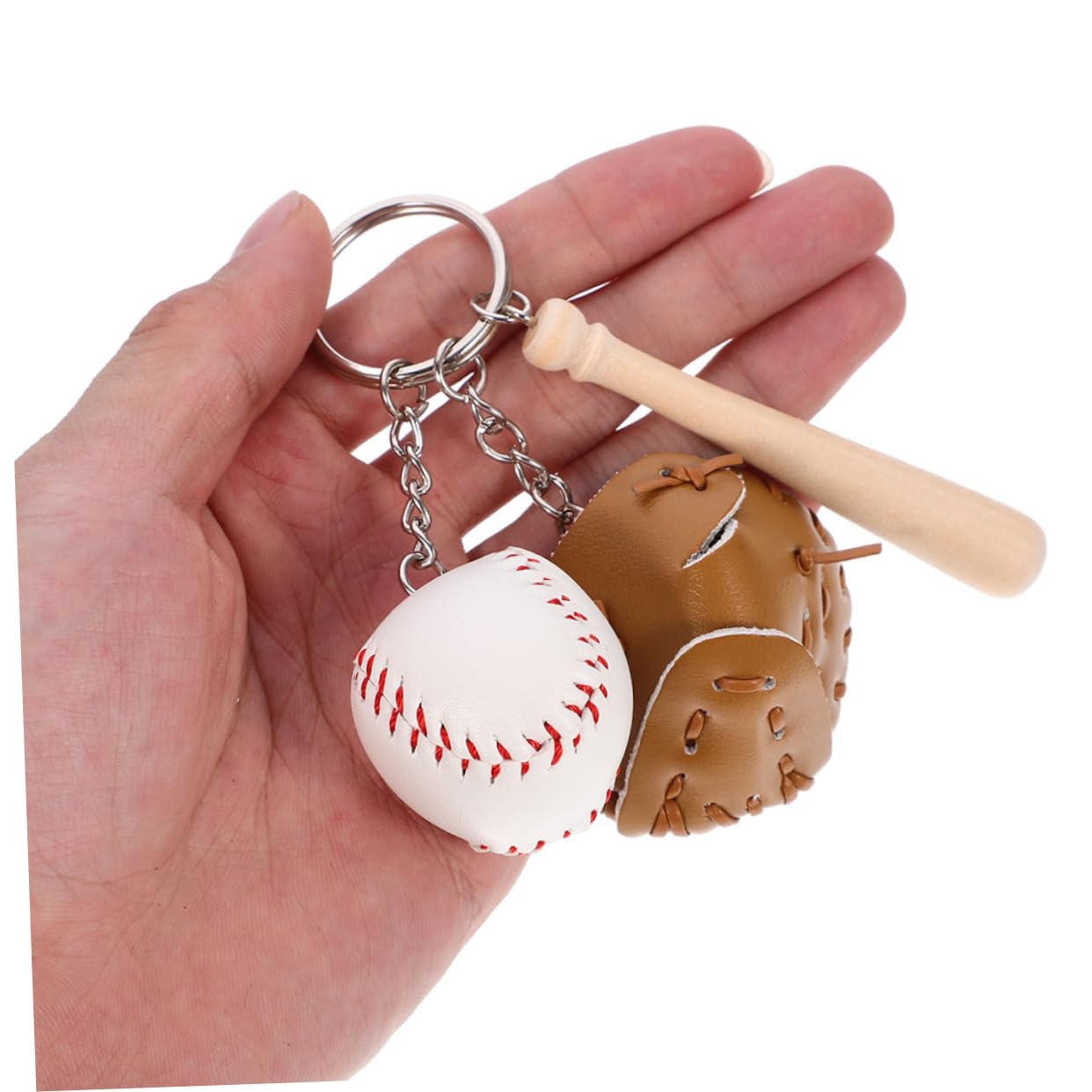 BESPORTBLE Portachiavi Da Baseball Portachiavi Mini Softball Catena Chiave Portachiavi Creativo Portachiavi Baseball Ciondolo Anello Chiave Portachiavi Da Softball Di Legno