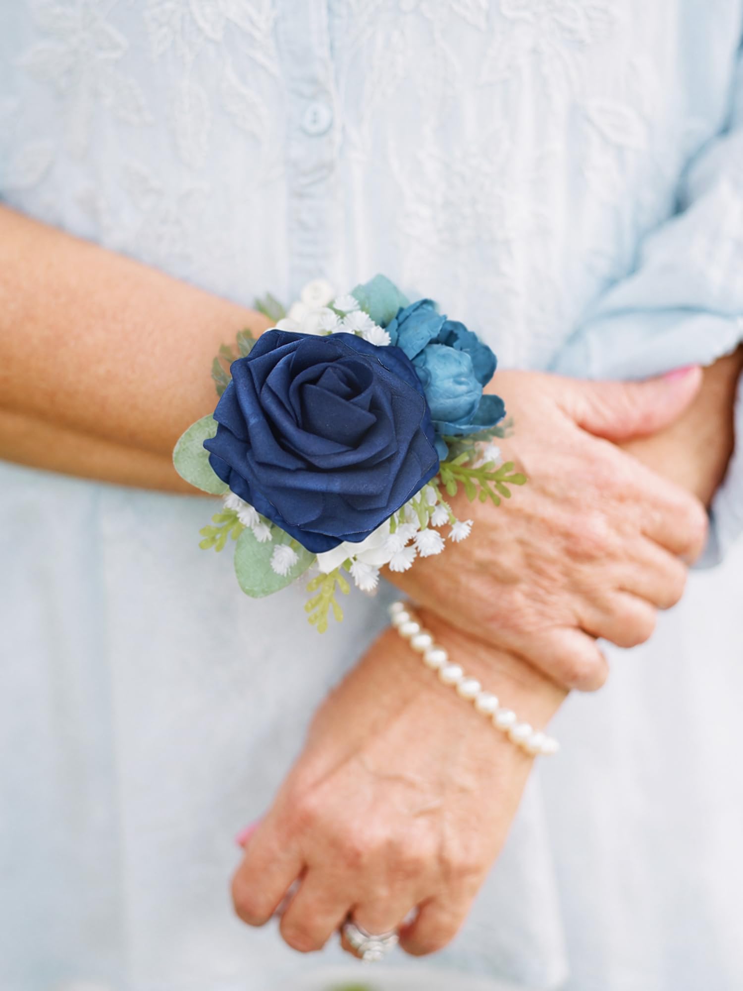 corsage ideas for navy blue dress Navy Dress Wrist Corsage in Crown Point IN