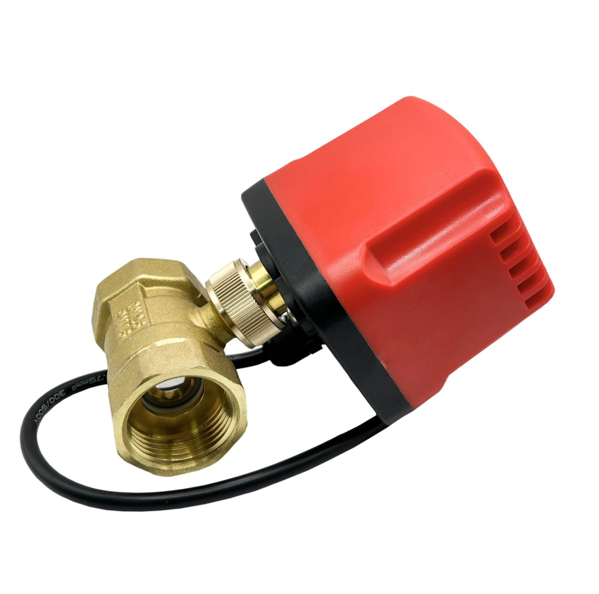 Valvola a Sfera a 2 Vie Valvola a Sfera motorizzata Impermeabile IP65 da 1", 220 V, 12 V, 24 V, in Ottone, con Motore in Metallo a Coppia Elevata(24VDC_CR03)