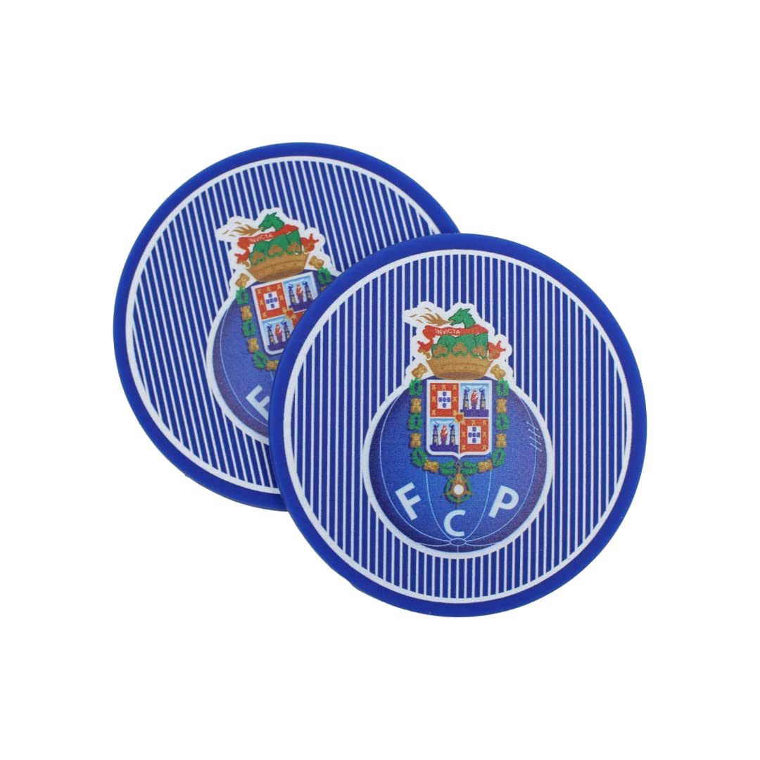 FC Porto FCP - Juego de 4 posavasos de silicona con diseño de fútbol portugués
