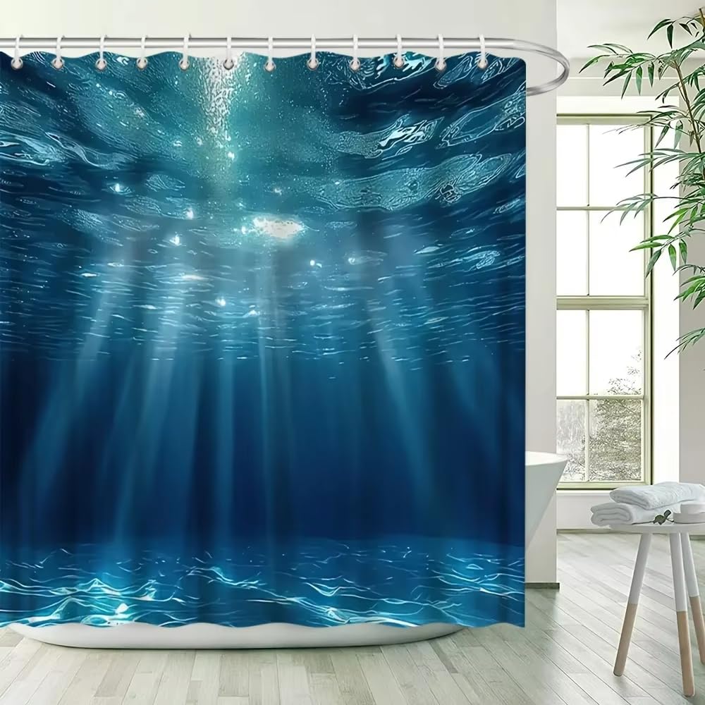 Rideau de douche Ocean World pour transformer votre salle de bain en oasis marine relaxante
