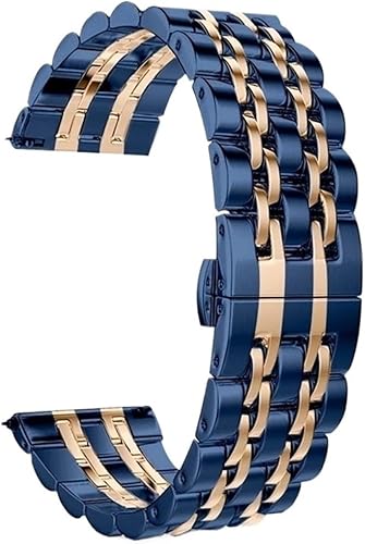 Correa de 0.866 in y 0.787 in para Samsung Galaxy Watch 3 41 1.772 in 1.811 in 1.654 in Gear S3 Correa de acero Active2 40 1.732 in Metal Loop Fit