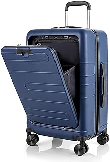 Costway 20” Carry-on Luggage, Lightweight PC Hardside Suitcase w/Double Customs Lock, Spinner Trolley for Luggage with Fro...