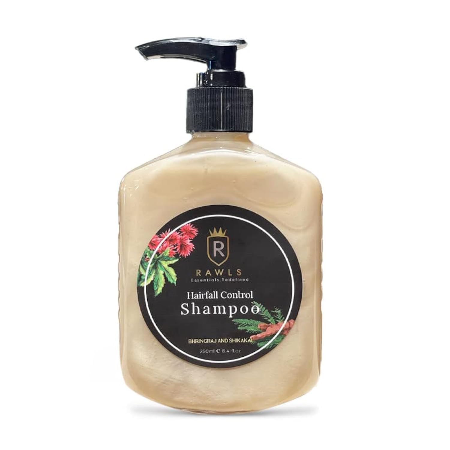 RAWLS Hair Fall Control Shampoo for Men & Women | Anti-Hair Loss Solution with Biotin & Keratin| Hair Growth, Strengthens Thinning Hair,Reduces Breakage |DHT Blocking Shampoo for All Hair Types 250ml