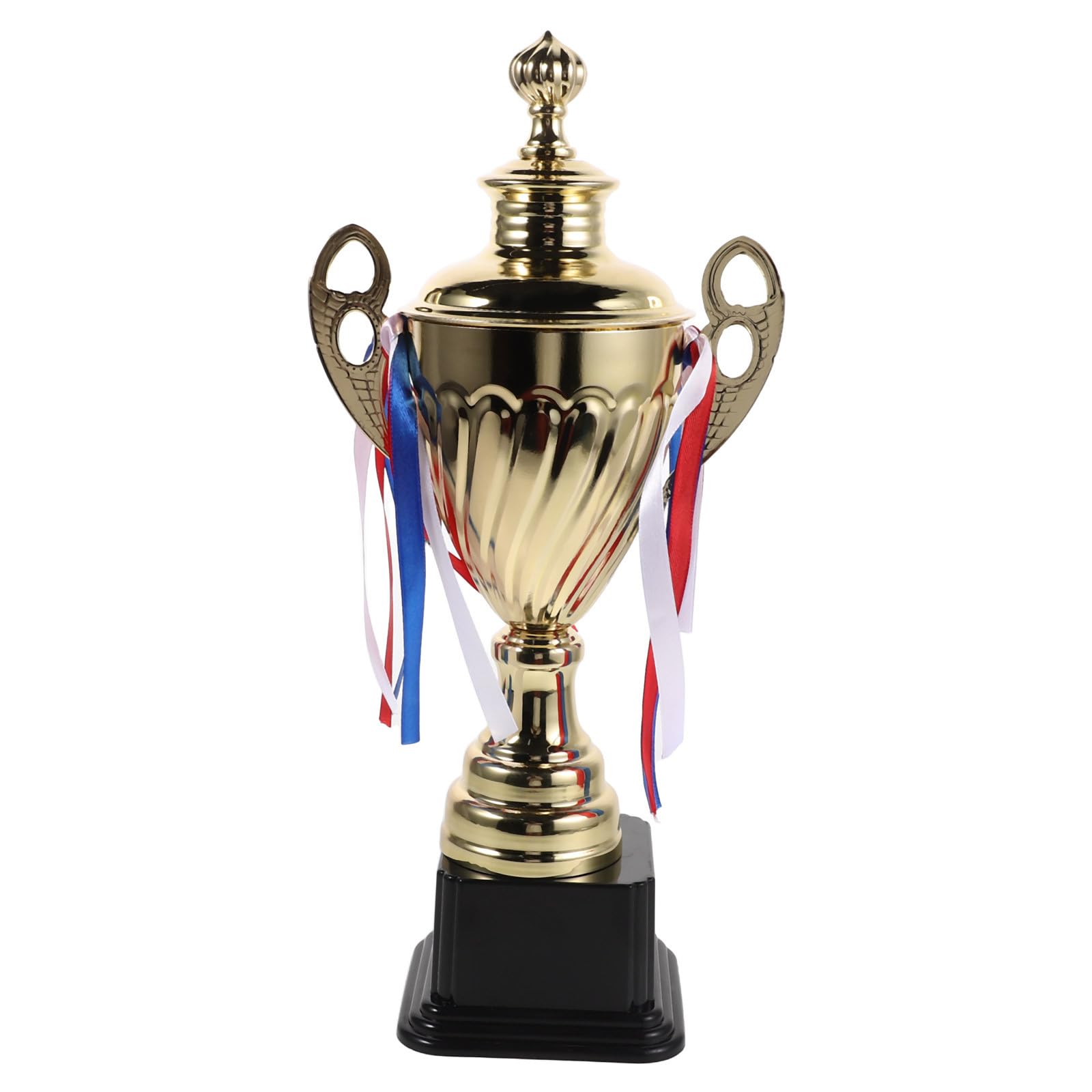 OUNONA Trofeo de Metal Dorado, Copa Grande de 36,5 cm para ganadores de Deportes Infantiles y de Adultos, competiciones Escolares, torneos, Carreras, fútbol Americano y fútbol.