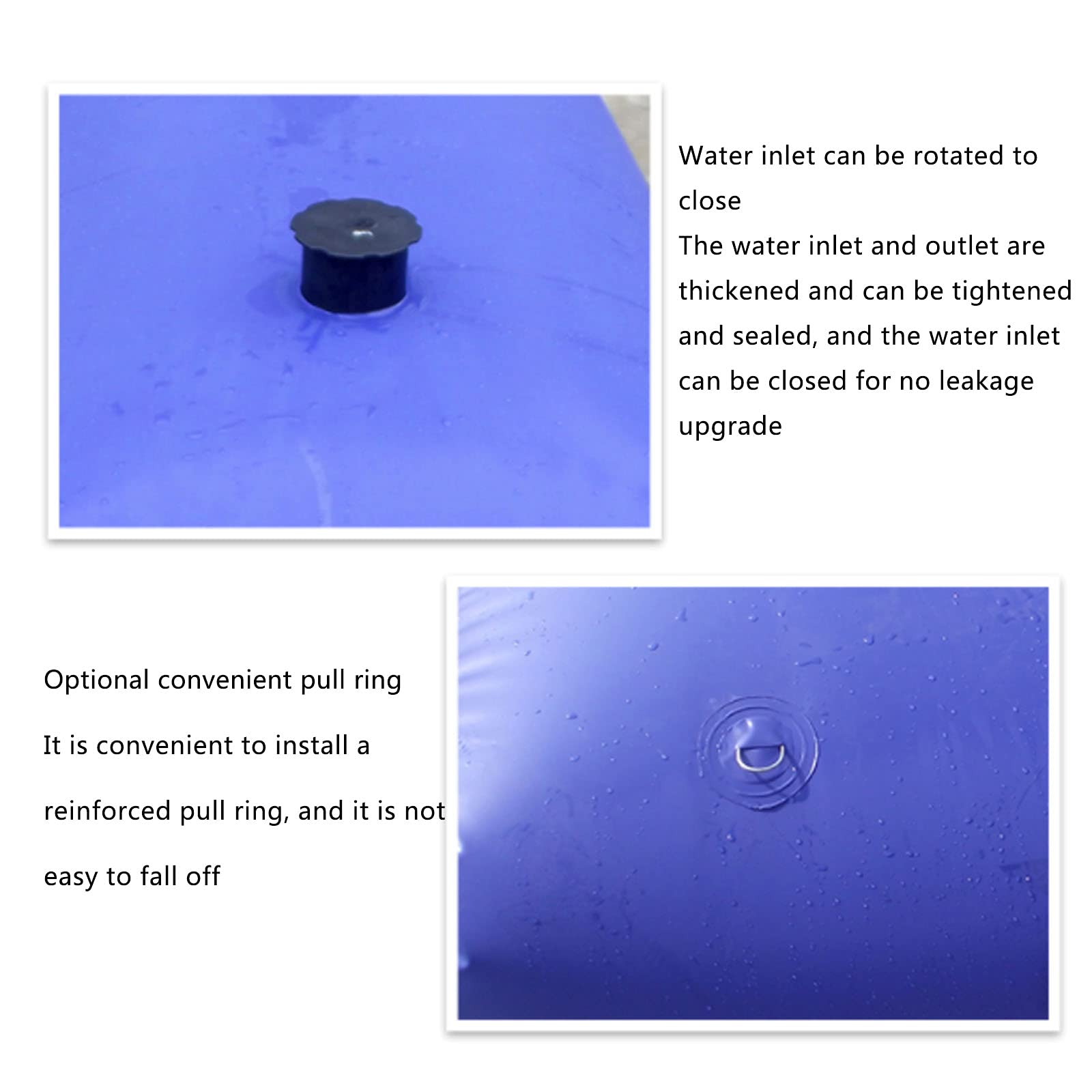 Sacca d'Acqua Pieghevole Serbatoio d'Acqua Mobile di Emergenza Materiale in PVC Antigoccia Resistente all'Usura Adatto per la Resistenza alla siccità nelle,1.5 * 1.2 * 0.6 1000L