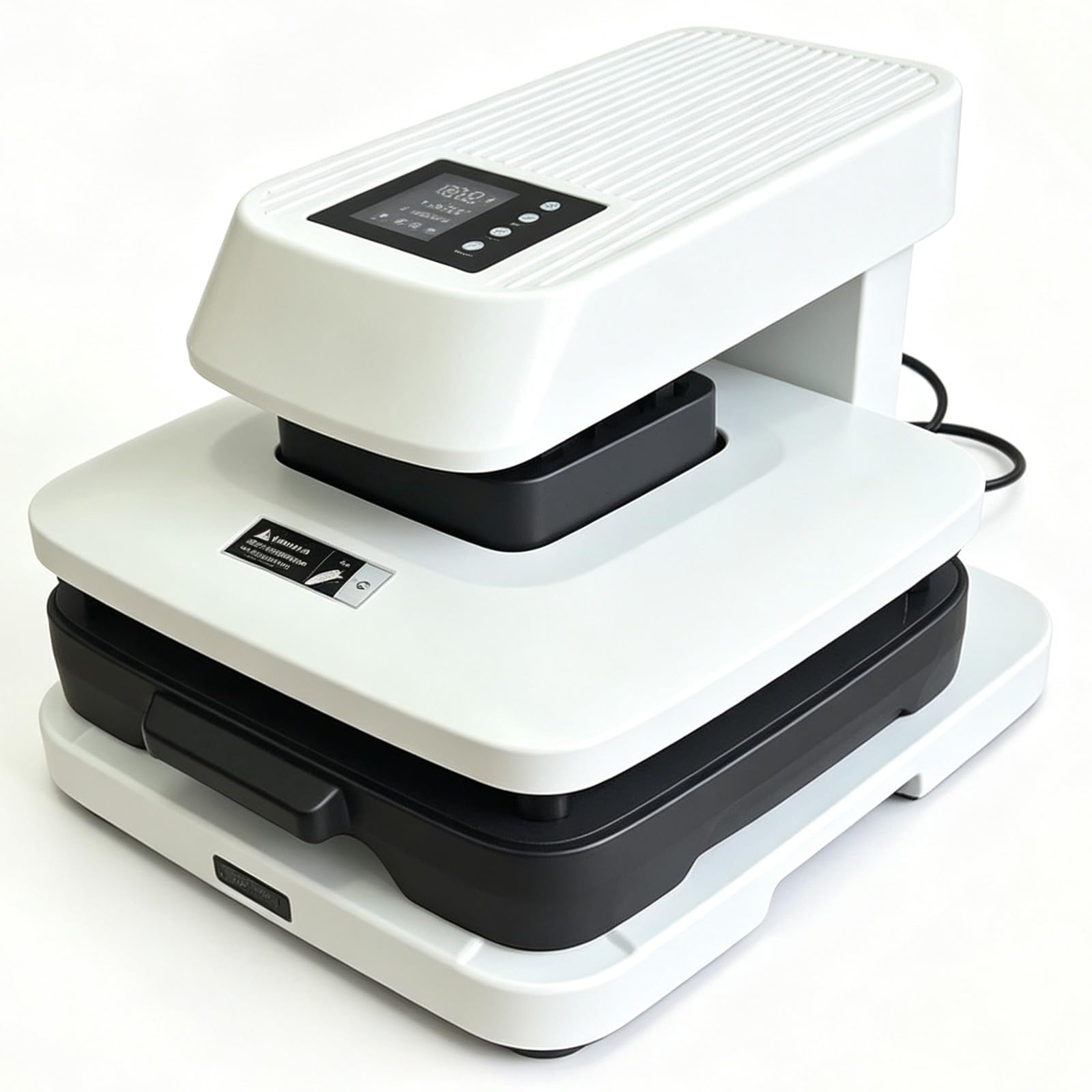 Máquina de Prensa de Calor Automática Prensa de Camisetas Inteligente15x15 In Para Sublimación con Prensa Liberación Automática Transferencia de Calor Control Digital de Temperatura Tiempo A,38*38CM