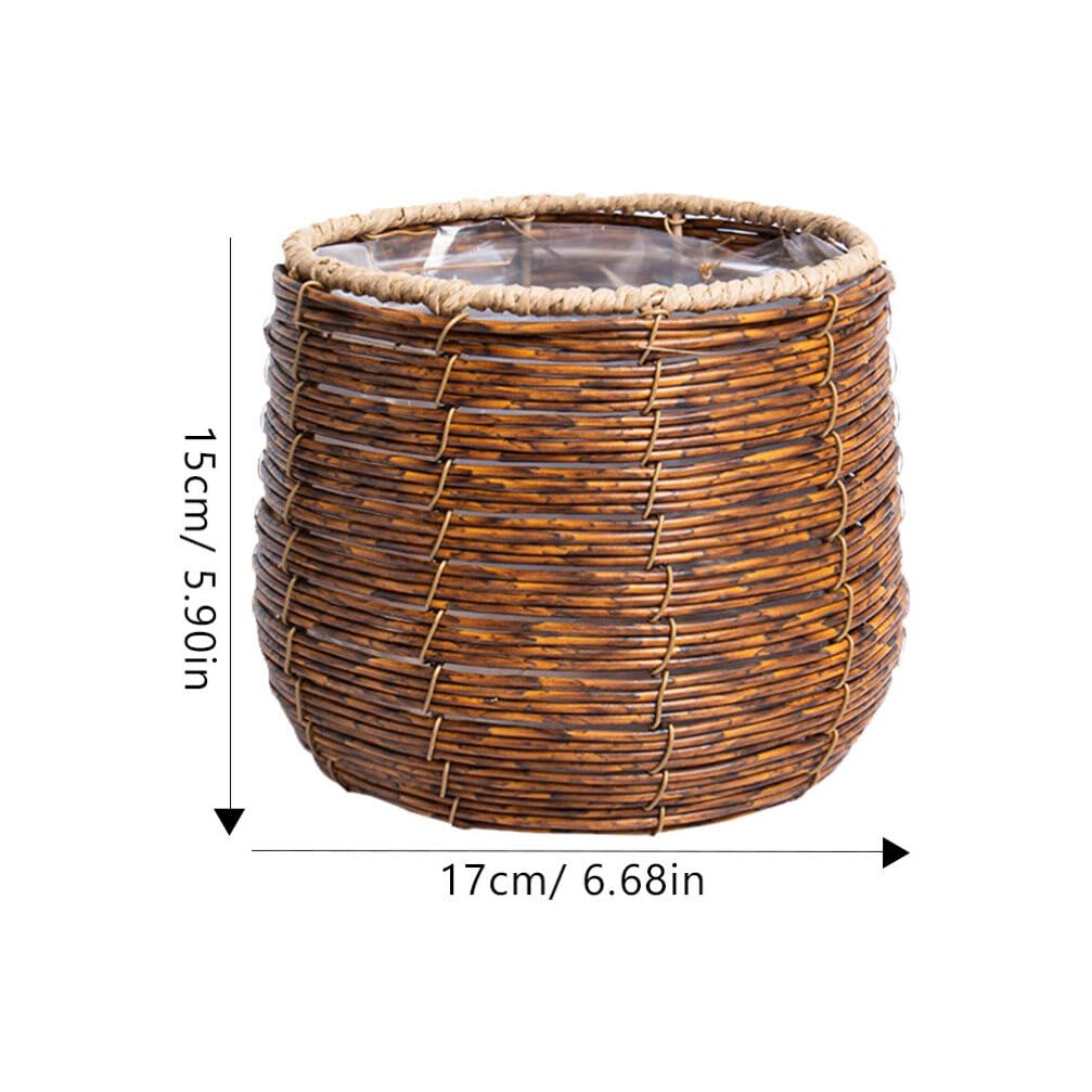 SUPVOX Decorative Woven Storage Basket Rattan Organizer for Snacks Fruits Sundries Versatile Storage for Kitchen Dining Room Living Space