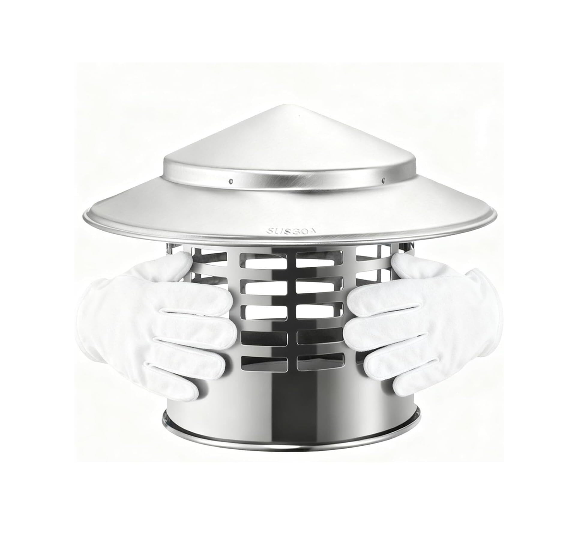 Shiketong One Color 304 Stainless Steel Cone Top Chimney Cap 2.5In 3.0In 4.3In 6.3In 7.9In(2.5In)