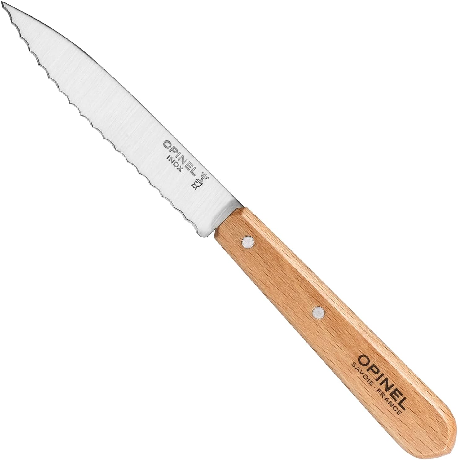 Serrated Knife 10cm. Stainless Steel corrosion-resistant blade. Made in France.