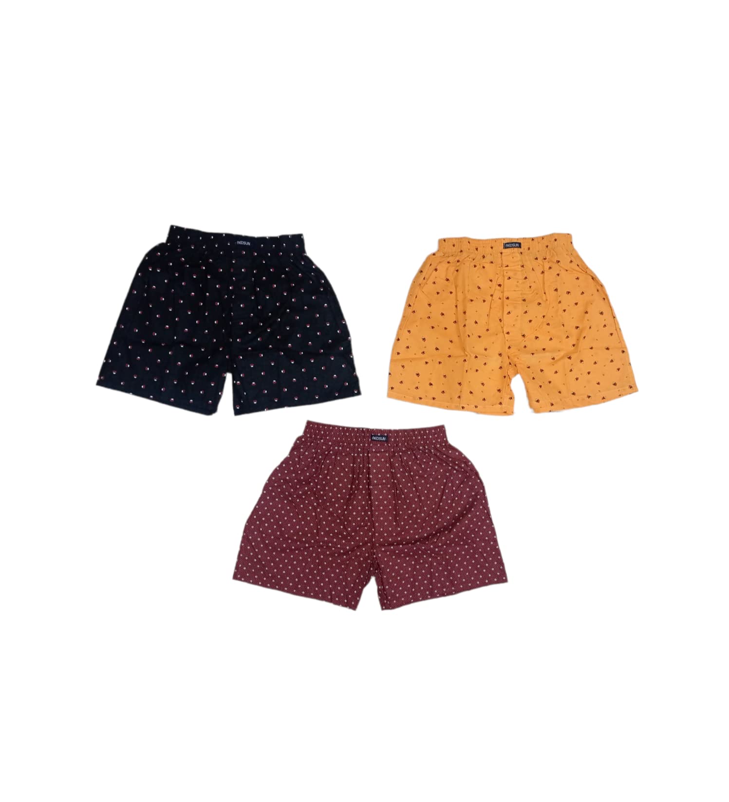 Men's Cotton Color Boxers (Lightweight backpocket | Combo Pack) (M, 3) Multicolour-picture-38