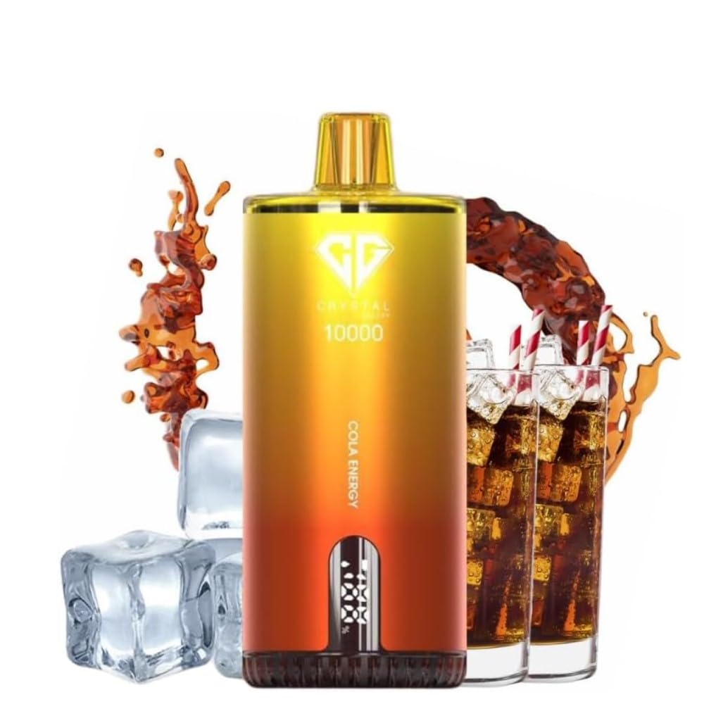 Crystal Galaxy 10000 Puff, Zero Nicotine, Rechargeable Disposable Vape Pod, Prefilled Fruity Flavours, Mesh Coil, Draw-Activated E Cigarette, Visual Display Screen (KE)