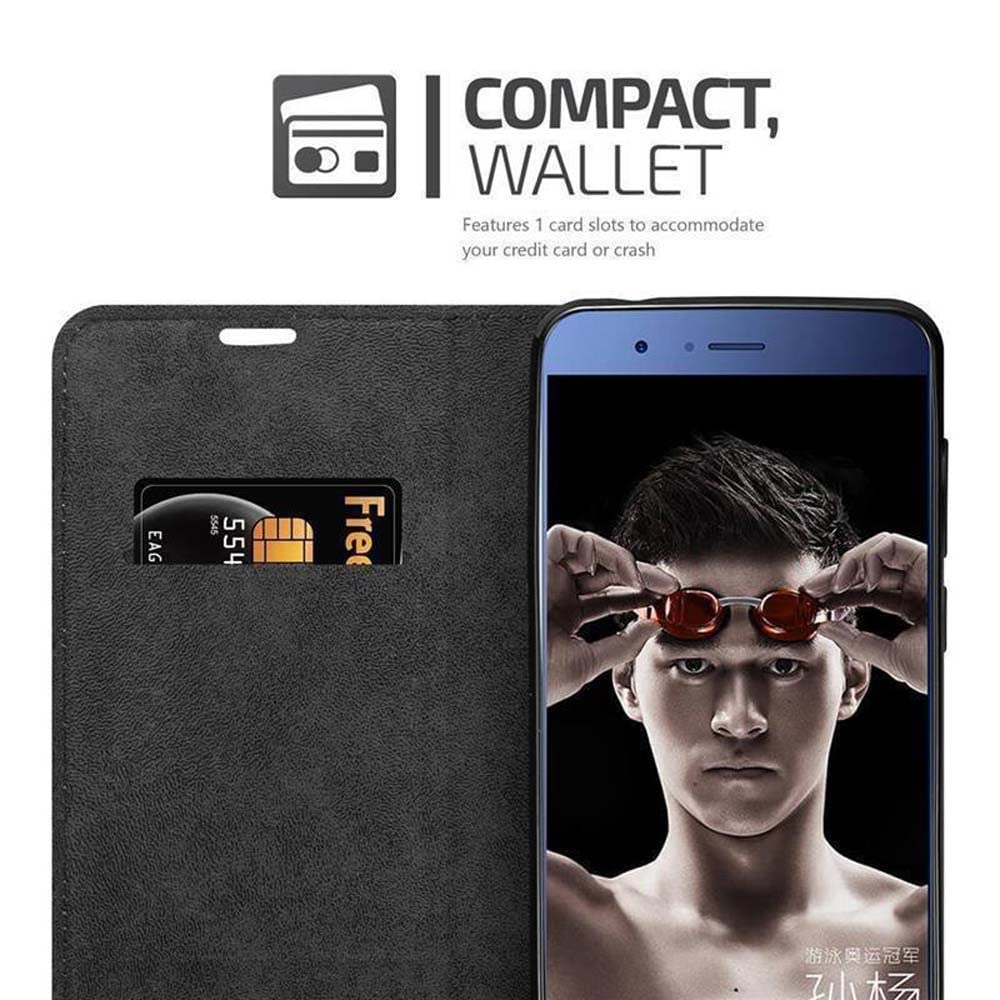 Cadorabo Custodia Libro per Huawei P20 in Rosso Mela - con Vani di Carte, Funzione Stand e Chiusura Magnetica - Portafoglio Cover Case Wallet Book Etui Protezione