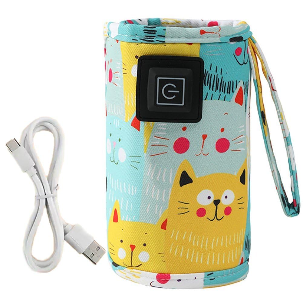 Hrippy Baby Bottle Warmer for Travel, Portable Bottle Keep Warm, Usb Travel Milk Heat Keeper, Milk Bottle Insulation Cover Thermostat