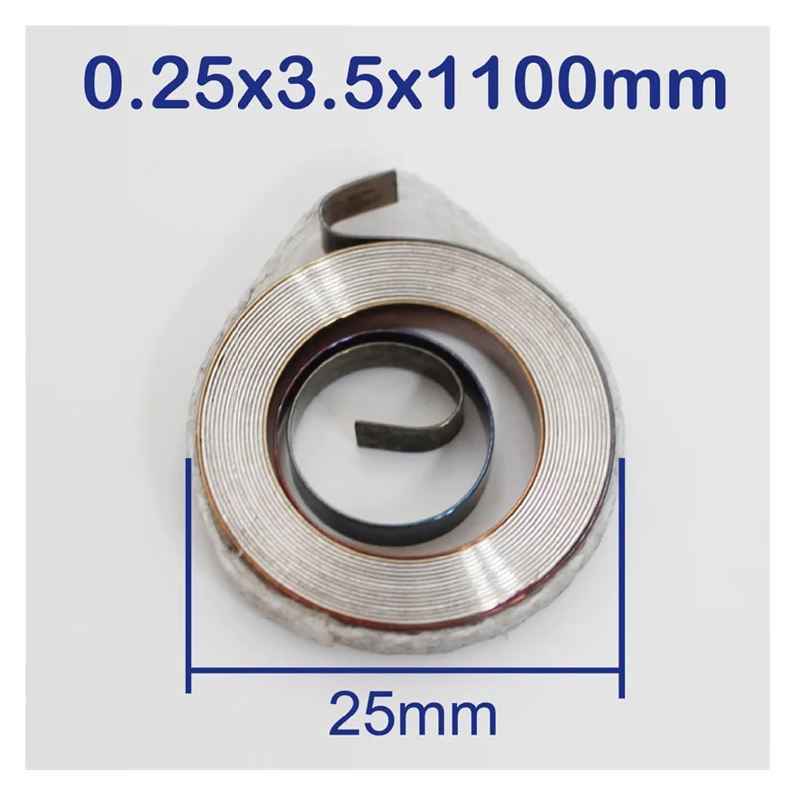 Sprężyna powrotna do wiertarki płaskie sprężyny spiralne o stałej sile (0,5 x 18 x 12000 mm 1 szt.)