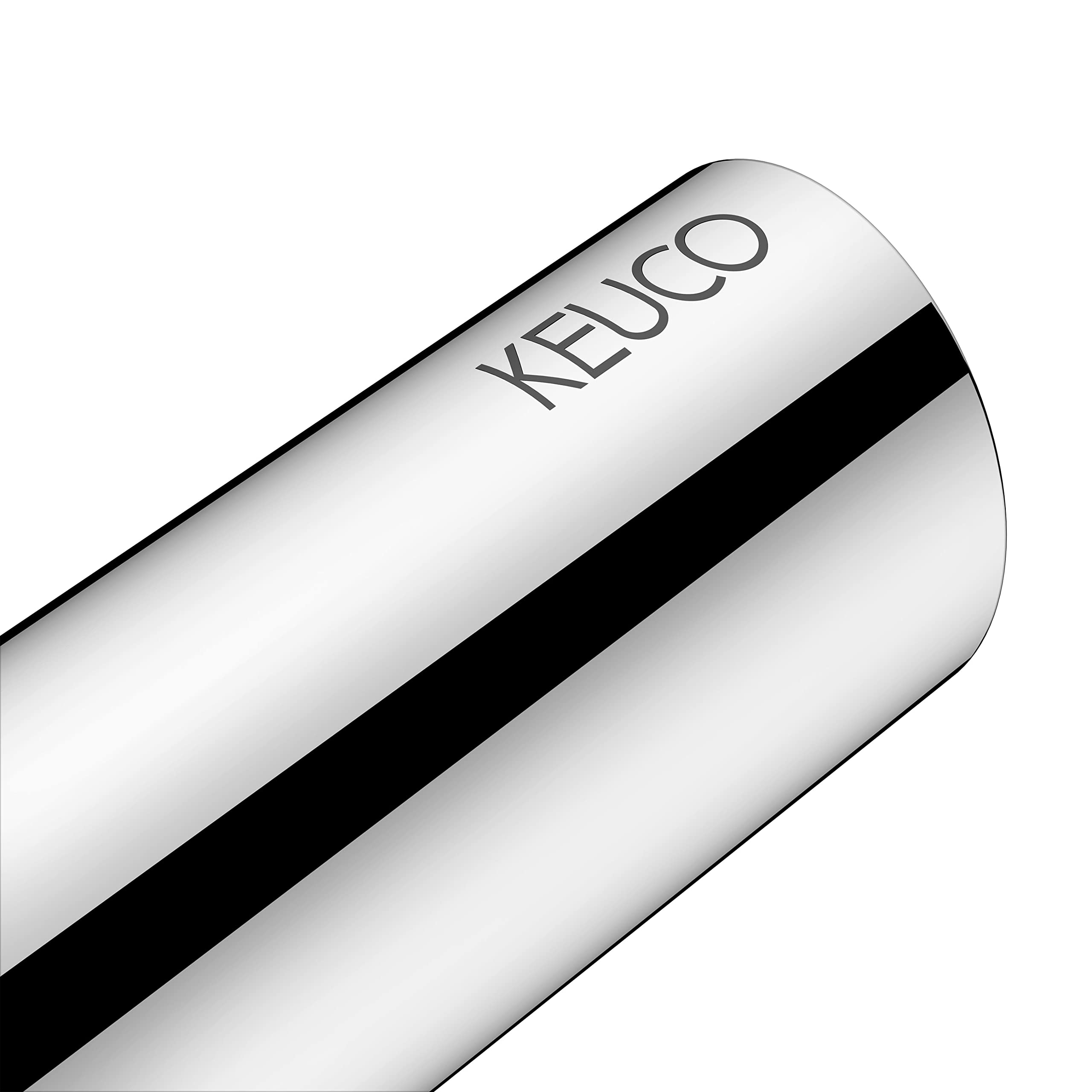 KEUCO REVA Haczyk na ręczniki, metal chromowany, Made in Germany, do ręczników i szlafroków, ze śrubami i kołkami, haczyk ścienny do wiercenia