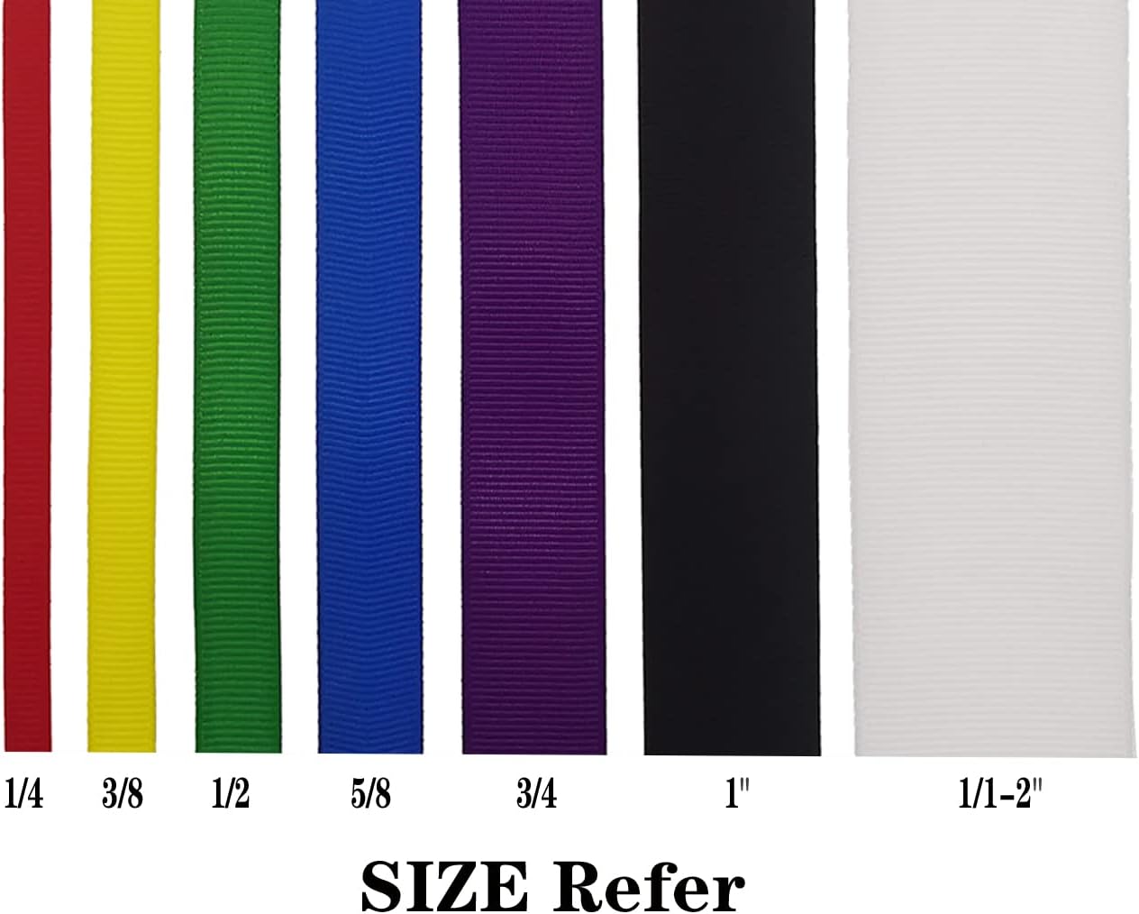 Fydxeud Solid Grosgrain Ribbon (Green, 1-1/2" x 100 Yards)