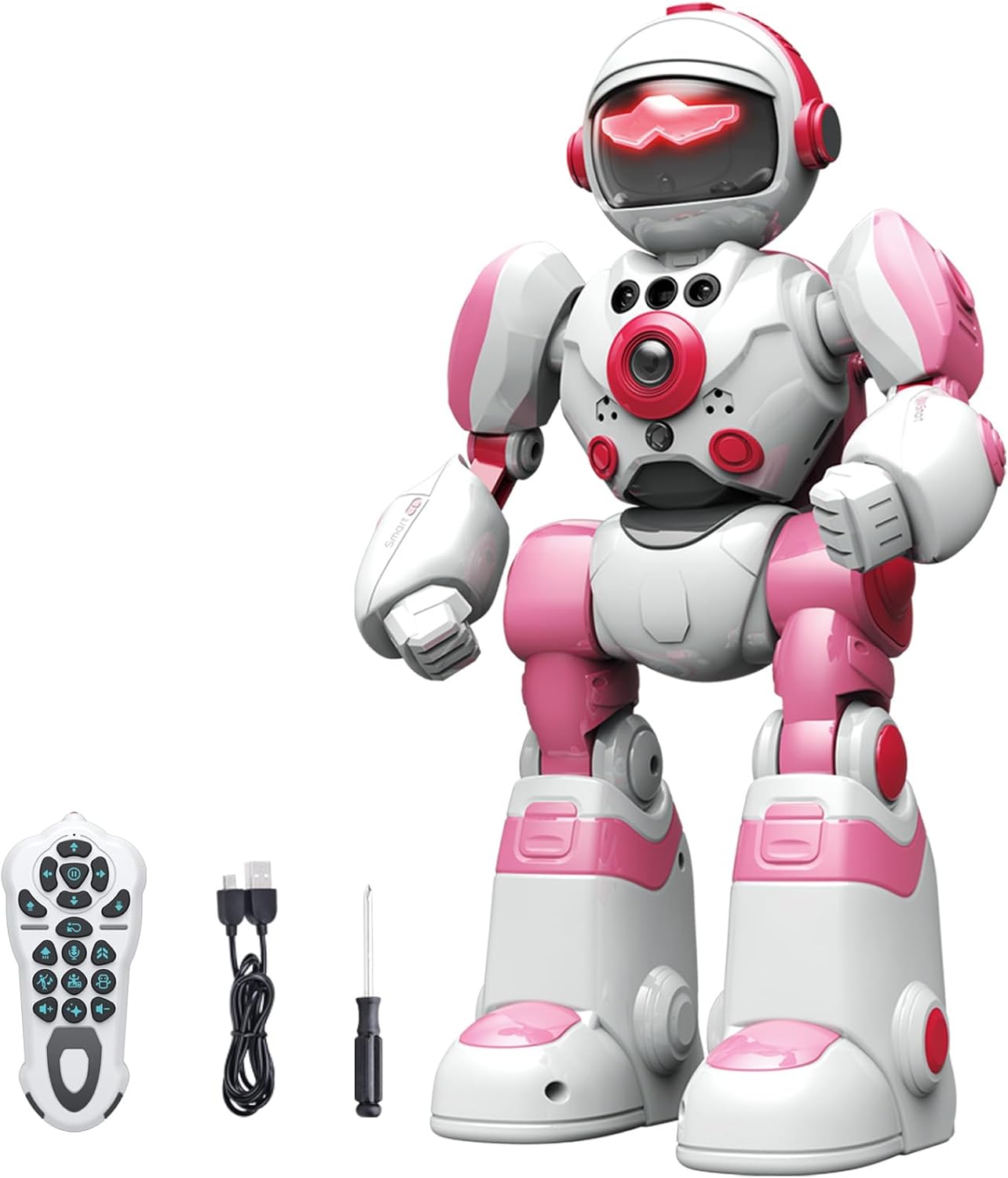 Robotic Toys for Children, Programmable Toys Robotic with LED Eyes and Recording Operate, Cool Toys Birthday Christmas Youngsters’s Day Present for Boys Ladies Age 6 7 8 9 10 11 12