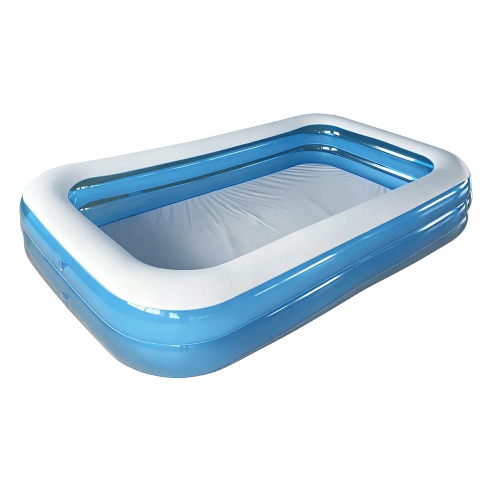 Générique Piscine Gonflable 260cm x 170cm x 50cm, Piscines Gonflables Adulte Rectangulaire, Piscine Enfant Familiale pour Jardin, Extérieur, Balcon fête d'été(Bleu)