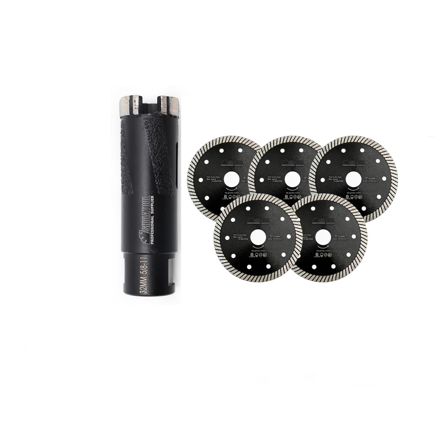 SHDIATOOL Diamond Core Drill Bits 1-1/4 Inch for Hard Stone Concrete Marble Granite Brick Laser Welded Dry or Wet Hole Saws