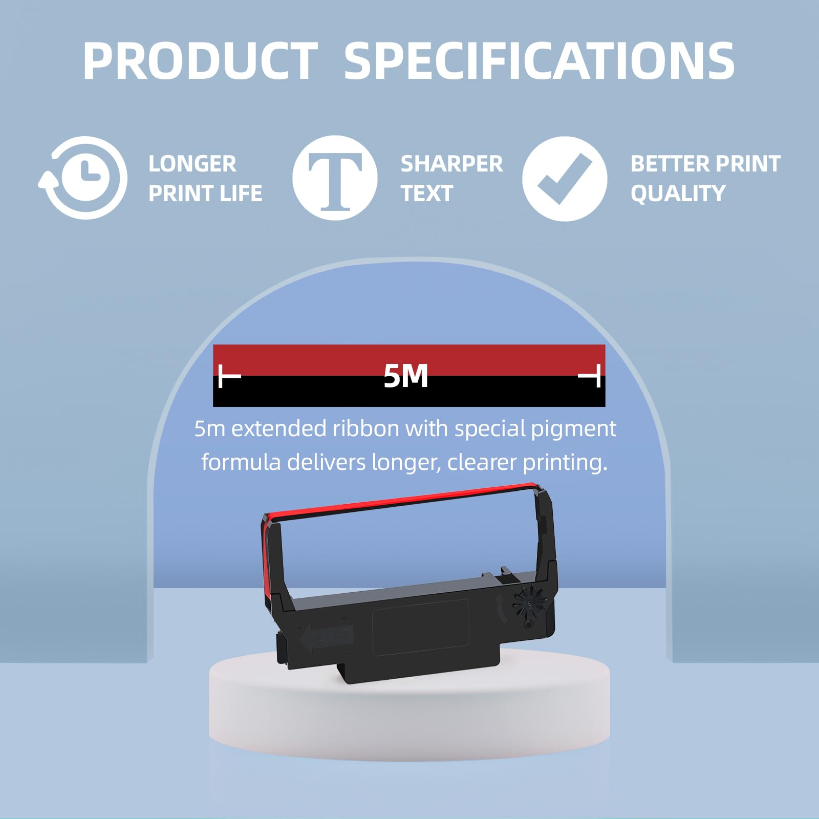 Repuesto para ERC30 ERC-30 ERC 30 34 38 cinta negra y roja, paquete de 24 | Compatible con impresora Epson ERC30 ERC34 ERC38 TM-U220 M188B NK506 BTP-M300 GRC-220BR (B/R Ink Ribbon)