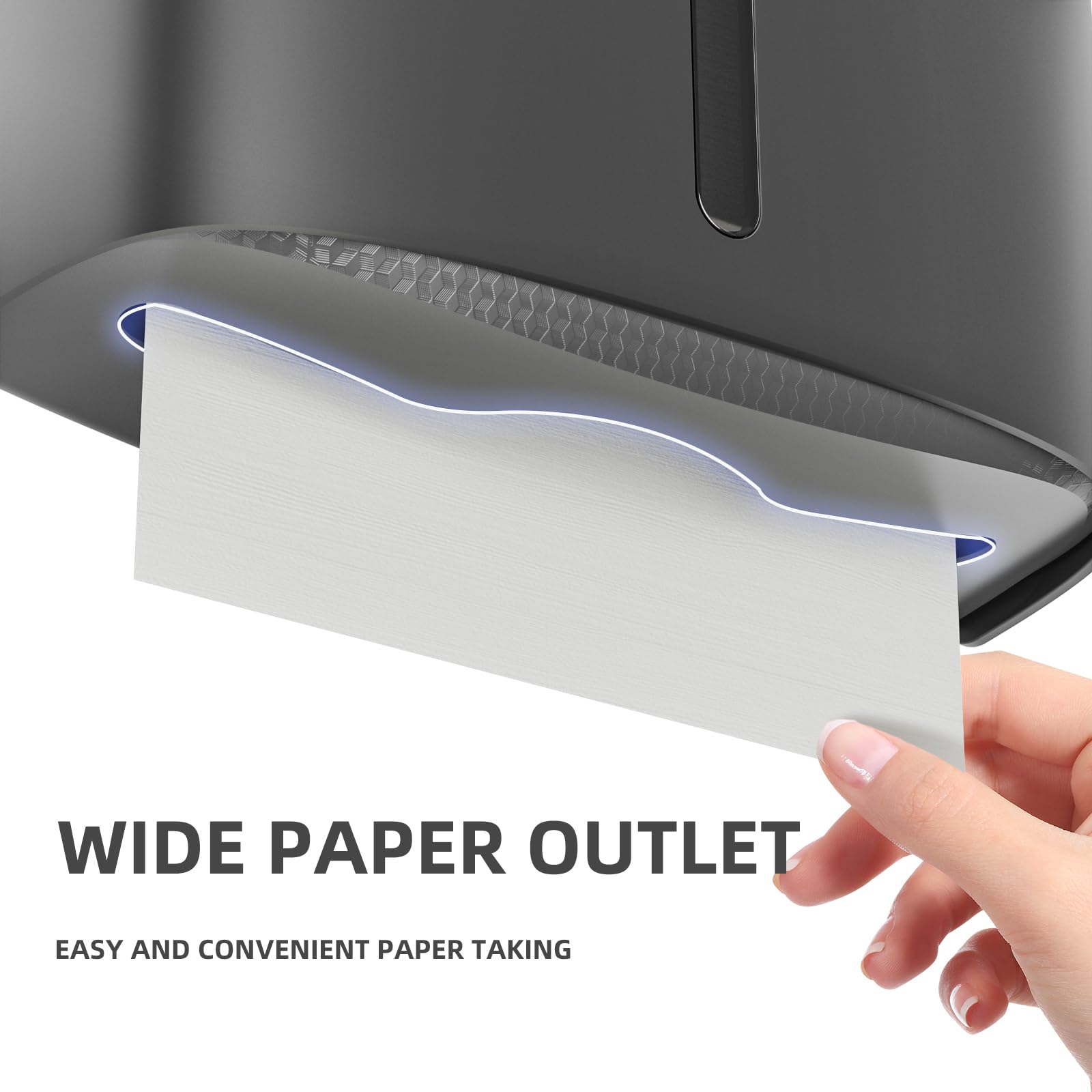 Dispenser Carta Asciugamani,dispenser salviette bagno da muro,Tovaglioli Piegati a Z ed Intercalati dispenser asciugamani carta,Può Contenere Fino A 200 Fogli (PNIT6015-argento)