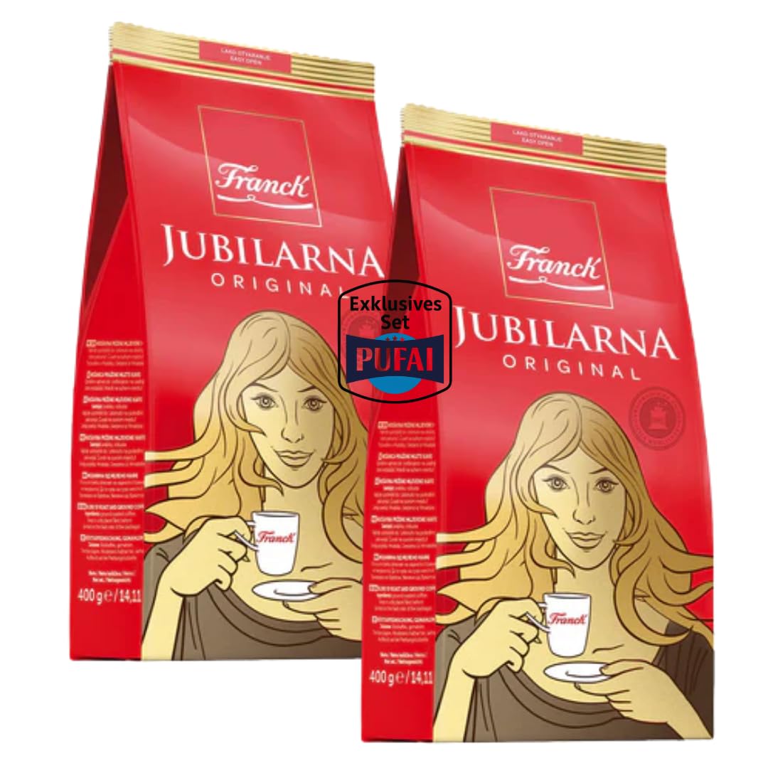 Gemahlener Kaffee Jubilarna – 400 g Beutel, 2er Pack | Aromatisch & ausgewogen | Traditionelle Röstung für vollmundigen Genuss