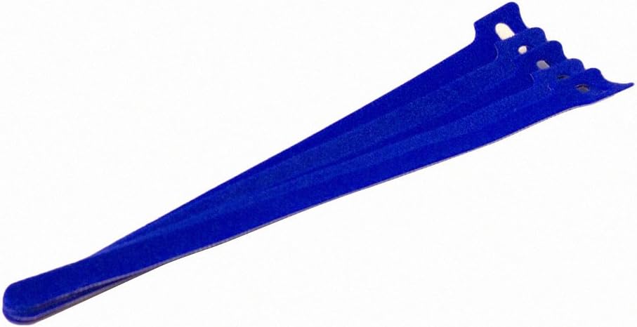 NavePoint 10 Inch Hook and Loop Reusable Strap Cable Cord Wire Ties 75 Pack Blue