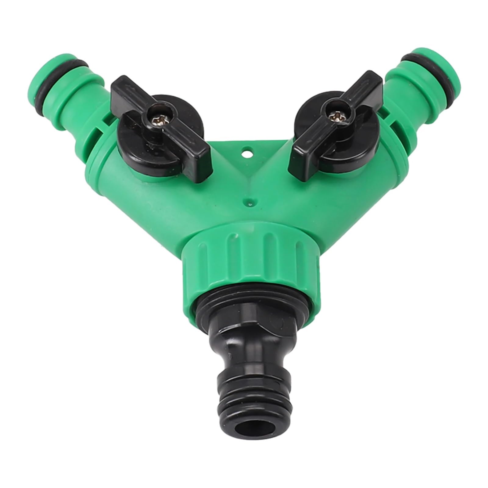 Bngdfdgh Green 2 Way Garden Water Pipe Connectors Adapter Y Shape Hose Splitter Valve Three Plastic With Switch