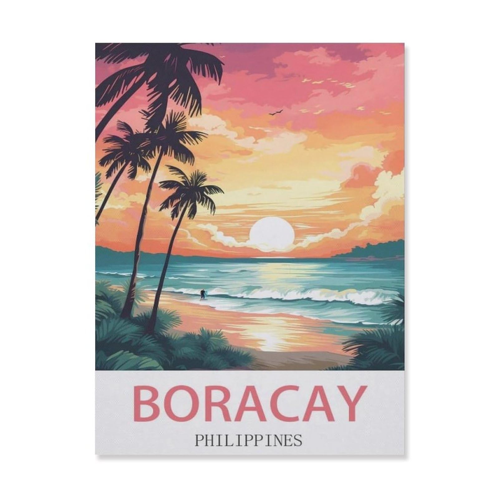 Vintage Metal Tin Sign，Boracay Philippines，Funny Bathroom Decor, Restroom Decoration, Funny Bathroom Wall Art Tin plaque(15x30cm）6x12 inch-EG87