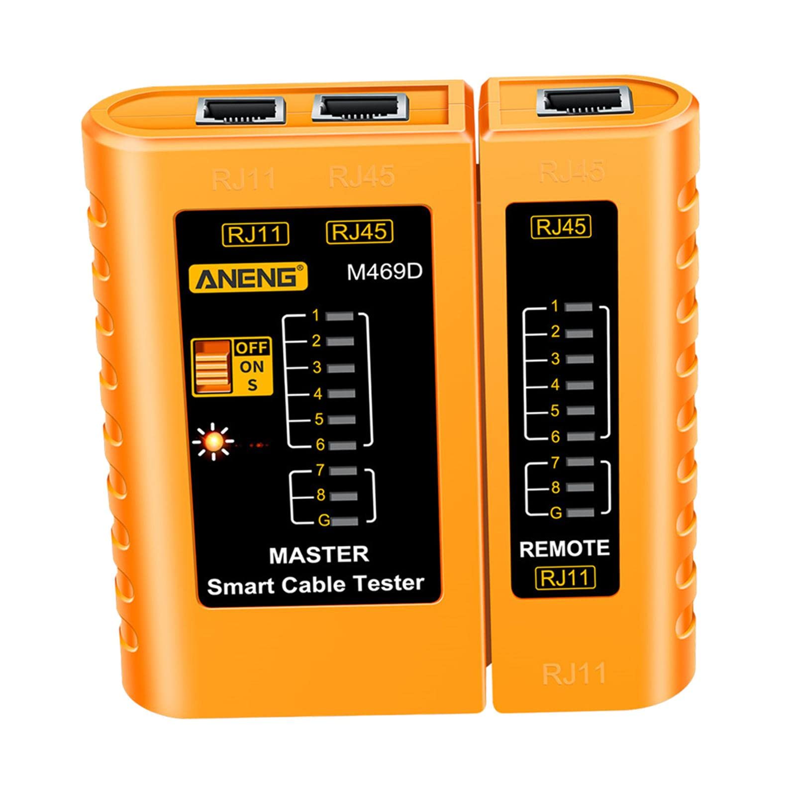 Ethernet Cable Tester Network Testing Tool Cat5 Cat5e Cat6 for Network Yellowcomputer Cable Testers Computer Cables Connectors Computers Tablets-image-40