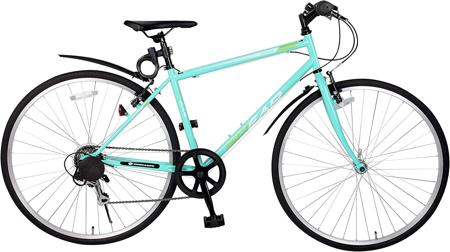 クロスバイク　SPEAR(スぺア) 自転車 タイヤサイズ700C フェンダー付 LEDライト&ケーブルロックセット 6速シフター SPC-70063… Amazon | 完成車 SPEAR(スぺア) 自転車 タイヤサイズ700C フェンダー付